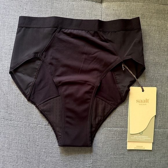 Saalt Black French Cut High Waist High Absorbency Period‎ Underwear Size XS NWT - Picture 4 of 8